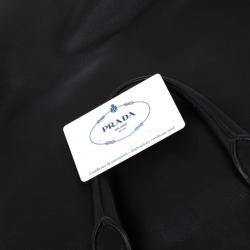 مملوكة مسبقًا Prada Vitello Daino Black Soft Calfskin Shopping Tote