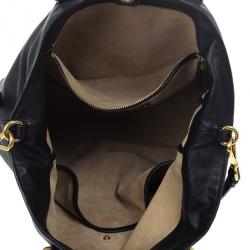 مملوكة مسبقًا Prada Vitello Daino Black Soft Calfskin Shopping Tote