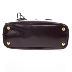 مملوكة مسبقًا Prada Maroon Saffiano Leather Tote 