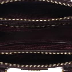 مملوكة مسبقًا Prada Maroon Saffiano Leather Tote 