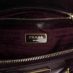 مملوكة مسبقًا Prada Maroon Saffiano Leather Tote 