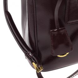 مملوكة مسبقًا Prada Maroon Saffiano Leather Tote 