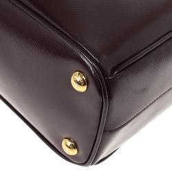 مملوكة مسبقًا Prada Maroon Saffiano Leather Tote 