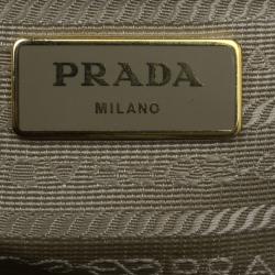 Pre Owned Prada Camel Brown Saffiano Large Double Zip Tote