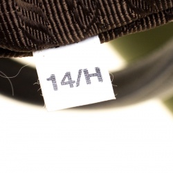 Pre Owned Prada Green 2 Tone Saffiano Lux Leather Medium Double Zip Tote