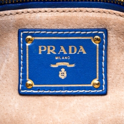 Pre Owned Prada Royal Blue Leather City Clutch