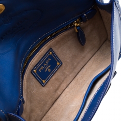 Pre Owned Prada Royal Blue Leather City Clutch