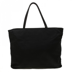Pre Owned Prada Black Tessuto Nylon Tote 
