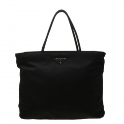 Pre Owned Prada Black Tessuto Nylon Tote 