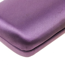 Pre Owned Prada Purple Satin Clutch