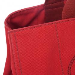 Pre Owned Prada Logo-Print Large Canvas Tote