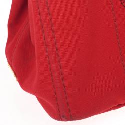 Pre Owned Prada Logo-Print Large Canvas Tote