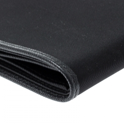 Pre Owned Prada Black Nylon and Leather Bifold Wallet