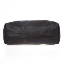 Pre Owned Prada Grey Pebbled Leather Vitello Daino Tote