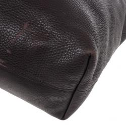 Pre Owned Prada Grey Pebbled Leather Vitello Daino Tote