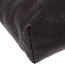 Pre Owned Prada Grey Pebbled Leather Vitello Daino Tote