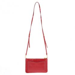 Pre Owned Prada Red Logo Stamp Travel Purse