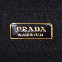 Pre Owned Prada Black Sequined Tote Bag