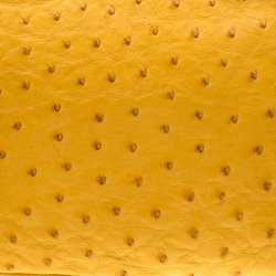 Pre Owned Prada Mustard Ostrich Medium Double Zip Tote