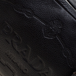 Pre Owned Prada Black Leather Bauletto Bag