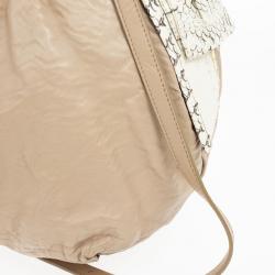 Pre Owned Prada Nappa Antique Snakeskin Hobo