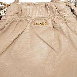 Pre Owned Prada Nappa Antique Snakeskin Hobo