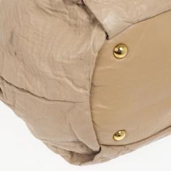 Pre Owned Prada Nappa Antique Snakeskin Hobo