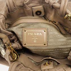 Pre Owned Prada Nappa Antique Snakeskin Hobo