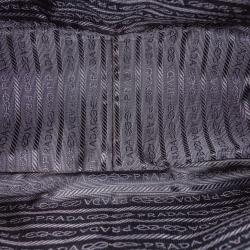 Pre Owned Prada White/Brown Perforated Leather Shoulder Bag