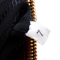 Pre Owned Prada Red Patent Spazzolato Leather Large Double Zip Tote