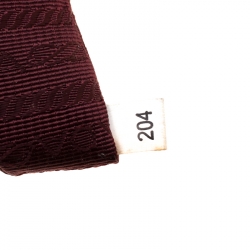 Pre Owned Prada Burgundy Nylon Pocket Zip Tote