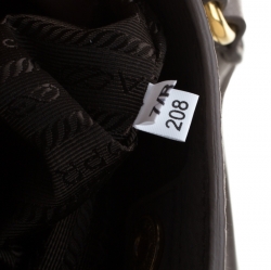 Pre Owned Prada Grey Vitello Daino Leather Shopper Tote