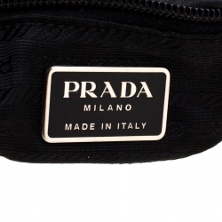 Pre Owned Prada Black Leather Hobo
