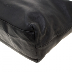 Pre Owned Prada Black Leather Hobo