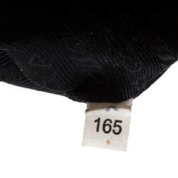 Pre Owned Prada Black Saffiano Lux Leather Small Double Zip Tote