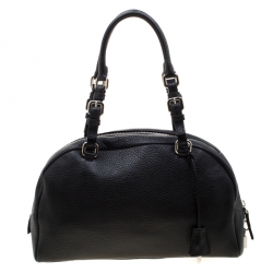 Pre Owned Prada Black Leather Satchel