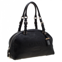 Pre Owned Prada Black Leather Satchel