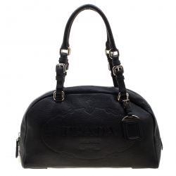 Pre Owned Prada Black Leather Satchel