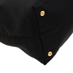 Pre Owned Prada Black Nylon And Saffiano Leather Tote