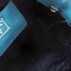 Pre Owned Prada Pale Blue Leather Vitello Daino Tote