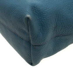 Pre Owned Prada Pale Blue Leather Vitello Daino Tote