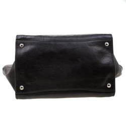 Pre Owned Prada Black Leather Twin Pocket Double Handle Tote
