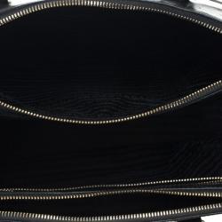 Pre Owned Prada Black Saffiano Lux Double-zip Tote Bag