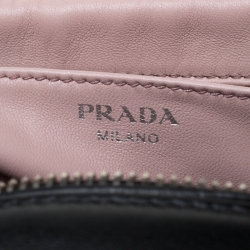 Pre Owned Prada Black Soft Calf Leather Top Handle Bag