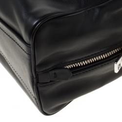 Pre Owned Prada Black Soft Calf Leather Top Handle Bag