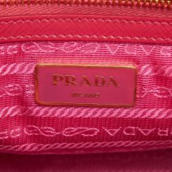 Prada Red Saffiano Leather Galleria Satchel Bag