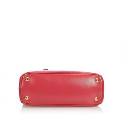 Prada Red Saffiano Leather Galleria Satchel Bag