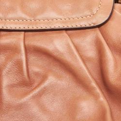 Pre Owned Prada Brown Leather Baguette Bag