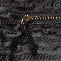 Pre Owned Prada Purple/Brown Canvas Shoulder Bag