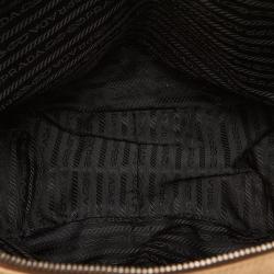 Pre Owned Prada Purple/Brown Canvas Shoulder Bag